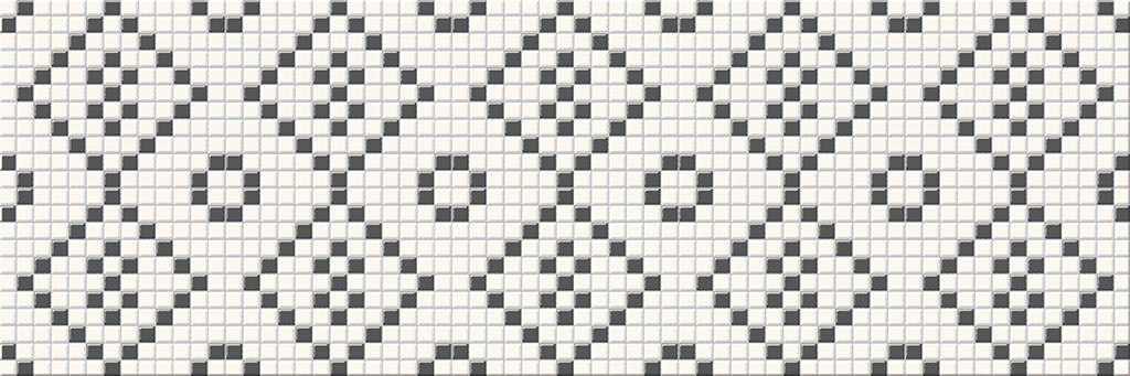URC BLACK AND WHITE MOSAIC 25X75 I